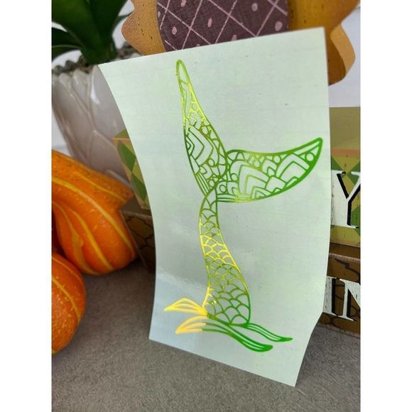 Holographic Mermaid Tail Vinyl Decal - Picture 3 of 3